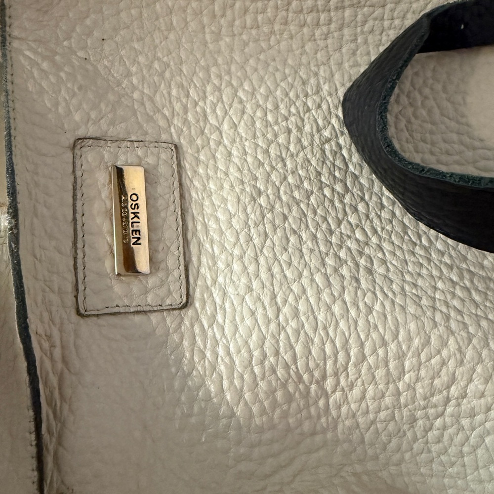 osklen rio de janeiro bag 
Elegant Cream Leather Tote Bag - Picture 11 of 15